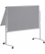 Moderationstafel Pro 638 13 82, 120x150cm, Textil + Textil (beidseitig), pinnbar, klappbar, mit Rollen, grau + grau