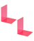 Buchst&uuml;tzen 3513621 10x10x13cm Acryl Neon pink