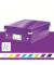 Aufbewahrungsbox Click & Store WOW 6057-00-62, 4,5 Liter mit Deckel, für A5, außen 285x220x100mm, Karton violett metallic