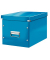 Aufbewahrungsbox Click & Store WOW Cube 6108-00-36, 30 Liter mit Deckel, für A4, außen 360x320x310mm, Karton blau