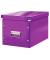 Aufbewahrungsbox Click & Store WOW Cube 6108-00-62, 30 Liter mit Deckel, für A4, außen 360x320x310mm, Karton violett
