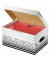 Archivbox Solid 6117-00-01, A4, weiß/schwarz, Wellpappe, 100 % recycelt