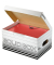 Archivcontainer Solid 6117-00-01, A4, wei&szlig;/schwarz, innen 34,8x24,5x18,2cm (TxBxH), Recycling-Wellpappe