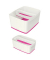 Aufbewahrungsbox MyBox 5258-40-23, 0,6 Liter, außen 307x105x55mm, Kunststoff perlweiß/pink