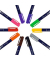 Fudenosuke Brush-Pens farbsortiert