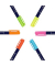 Fudenosuke Neon Brush-Pens farbsortiert