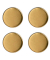 Haftmagnete 11234 rund 23x9mm (ØxH) gold