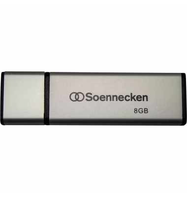 USB-Stick 71612, schwarz/silber, USB 2.0, 8 GB
