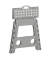 Klapphocker 13036 Schemel, 1 Stufe, grau, Polypropylen (PP)