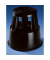 Rollhocker 3619, 1x 2 Stufen, schwarz, Kunststoff