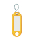 Schlüsselanhänger mit Etikett S-Hacken gelb