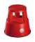 Rollhocker 212202 Step, 1 x 2 Stufen, rot, Kunststoff