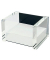 Zettelbox 607001, Acryl Exklusiv, 11,6x7,5x9,9cm (BxHxT), transparent/schwarz, Acryl, inkl.: 500 Notizzettel