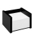 Zettelbox 637001, Black Office, 90x90mm, inkl. 500 Notizzettel, schwarz, Kunststoff