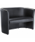 Sofa 1.275 x 765 x 615 mm (B x H x T) Leder schwarz