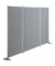 Stellwand stoffbespannt/Acrylglas 810mm grau