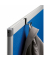 Stellwand stoffbespannt/Acrylglas 810mm blau