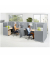 Stellwand stoffbespannt/Acrylglas 1210mm grau