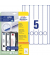R&uuml;ckenschilder ultragrip L4758-10, wei&szlig;, schmal/lang, 38x297mm, selbstklebend, permanent 