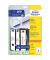 R&uuml;ckenschilder ultragrip L4758-10, wei&szlig;, schmal/lang, 38x297mm, selbstklebend, permanent 