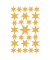 52252 gold Weihn.Schmucketikett Sterne