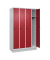 Spind Classic PLUS lichtgrau, rubinrot 080020-40 S10001, 4 Schließfächer 120,0 x 50,0 x 195,0 cm