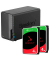 DiskStation DS224+ inklusive 2x 4TB TB Seagate Ironwolf 3.5 HDD DS224++ST4000VN006, schwarz, 0