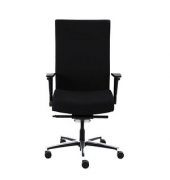 Bürostuhl TITANOS, schwarz / alu poliert/schwarz, mit Armlehnen, bis 200kg