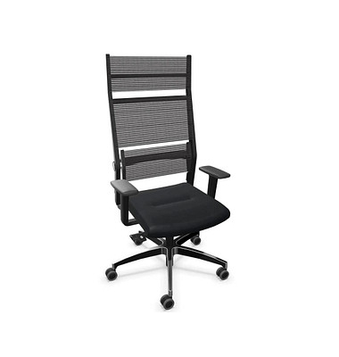 Bürostuhl Lordo Stoff schwarz, Gestell alu
