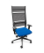 Bürostuhl Lordo Stoff blau, Gestell alu