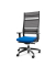 Bürostuhl Lordo Stoff blau, Gestell alu