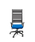 Bürostuhl Lordo Stoff blau, Gestell schwarz