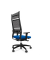 Bürostuhl Lordo Stoff blau, Gestell schwarz