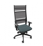 Bürostuhl Lordo Stoff grau, Gestell schwarz