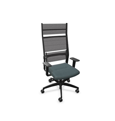 Bürostuhl Lordo Stoff grau, Gestell schwarz
