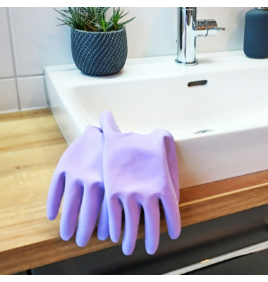 Gummihandschuhe Extra Comfort, lila, Größe 7 / S