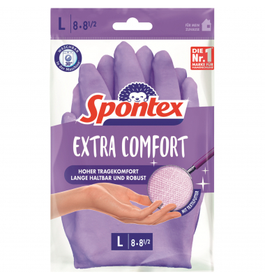 Gummihandschuhe Extra Comfort, lila, Größe 8 / M