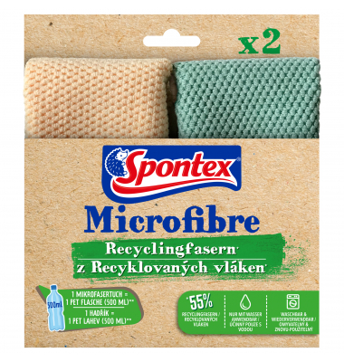 Mikrofasertuch Microfibre 19700158, 2 T&uuml;cher, 30x30cm, farbig sortiert