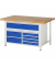 RAU Werkbank 1500x900x840-1040mm 7xSchublade-TA l.gre.bl
