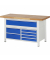 RAU Werkbank 1500x700x840-1040mm 7xSchublade-TA l.gre.bl
