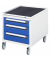 RAU Rollcontainer 480x600x540mm 3xSchublade l.gre.bl