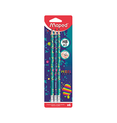 Bleistift-Set PIXEL PARTY, 851816, grün, violett, k.A., HB