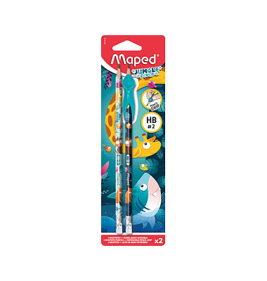Bleistift-Set JUNGLE fever, 851819, hellblau, dunkelblau, k.A., HB
