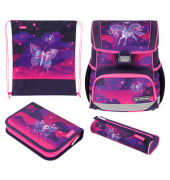 Schulranzen-Set Loop Plus Magic Unicorn Kunstfaser lila