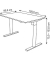 Sitz-Steh-Schreibtisch Move 1 base, elektrisch höhenverstellbar, 73-123cm (H), 120x80cm (BxT), rechteckig, weiß / silber