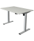 Sitz-Steh-Schreibtisch Move 1 base, elektrisch höhenverstellbar, 73-123cm (H), 120x80cm (BxT), rechteckig, lichtgrau / silber