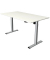 Sitz-Steh-Schreibtisch Move 1 base, elektrisch höhenverstellbar, 73-123cm (H), 180x80cm (BxT), rechteckig, weiß / silber