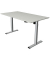 Sitz-Steh-Schreibtisch Move 1 base, elektrisch höhenverstellbar, 73-123cm (H), 180x80cm (BxT), rechteckig, lichtgrau / silber