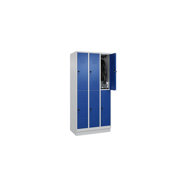 4066681666689 - Spind Classic PLUS enzianblau lichtgrau 080320-30 S10003 6 Schließfächer 900 x 500 x 1950 cm 4066681666689 C+P-Möbel 4066681666689 - Spind Classic PLUS enzianblau lichtgrau 080320-30 S10003 6 Schließfächer 900 x 500 x 1950 cm 4066681666689 C+P-Möbel