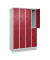 Spind Classic PLUS lichtgrau, rubinrot 080320-40 S10001, 8 Schließfächer 120,0 x 50,0 x 195,0 cm